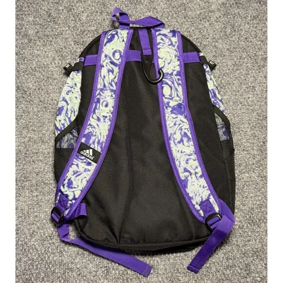 Adidas Backpack Bat Equipment Bag Pockets Softball Women’s Black Purple One Size - Picture 2 of 8